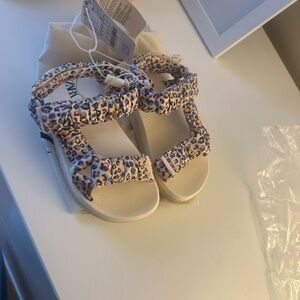 Zara Leopard Print Sandals for Kids